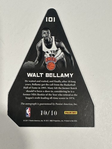 2011-12 Panini Preferred Crown Royale Silver Die-Cut Walt Bellamy #101 auto/10 - Picture 5 of 8