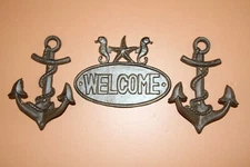 Maritime Style Gift For Him Nautical Mens Decor, Coat Hooks Entryway Welcome
