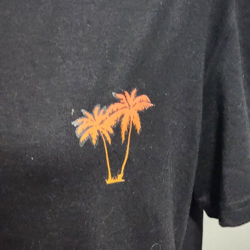 T-shirt da donna nera misto cotone grafica LA taglia media - Foto 7 di 9