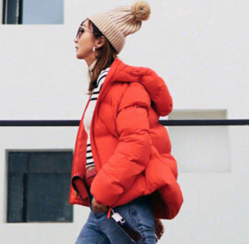 Uniqlo Women Seamless Down Parka Hooded 