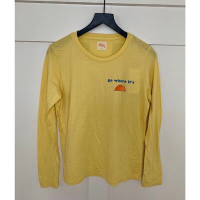 Warm Fun Go Where It's Sun Tee in Yellow Medium Pullover Long Sleeve Printed