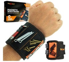 Magnetic Wristband for Holding Screws, Nails and Drilling Bits,10 Strong Magnets