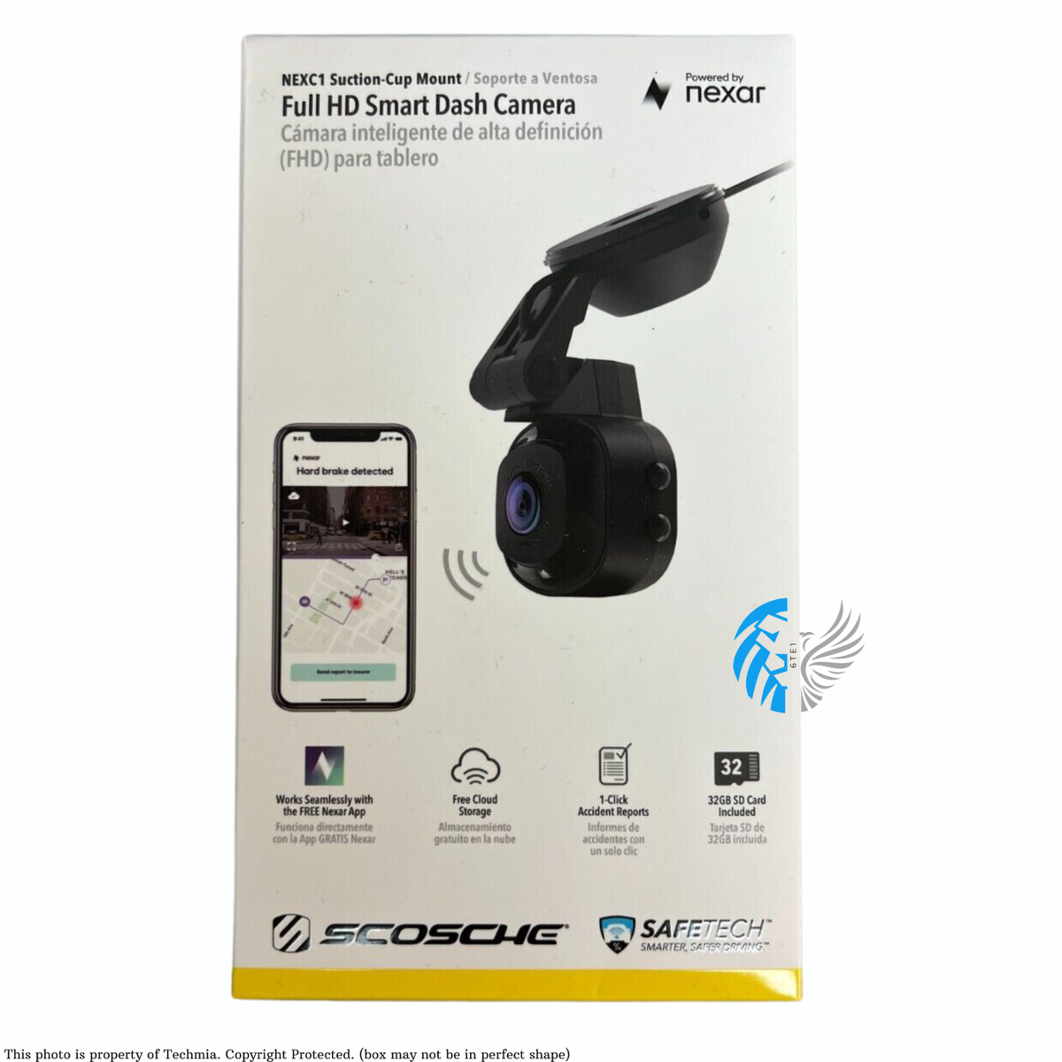 Nexar Dash Cam Suction Mount NEXS1 Dash Cam Smart Suction Cup Dash