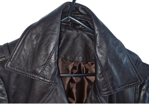 Ladies 100 % Genuine Sheep Leather Long Coat, Color: Brown, Size: Medium, LL-08 - Picture 18 of 19
