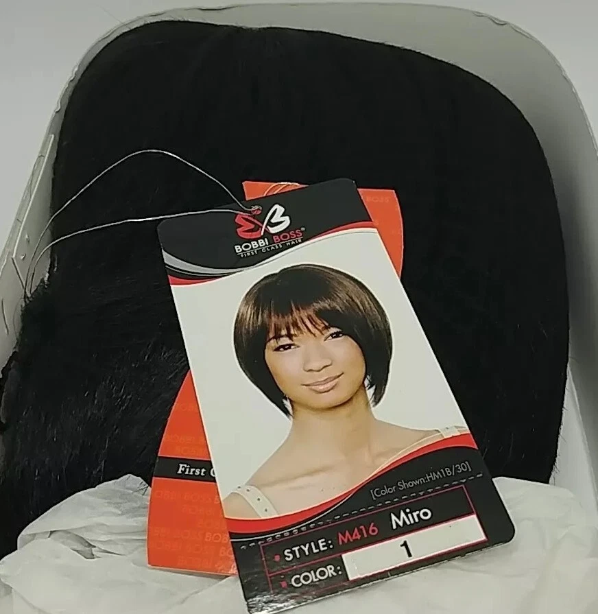 NEW Bobbi Boss Synthetic Wig MIRO M416 COLOR #1 Dark Brown (B2-C14) - Image 3 of 3