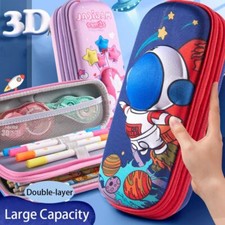 3D Pencil Case Double-layer Pen Bag Portable Stationery Storage Box  Student