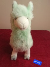 F.A.O. Schwarz Llama Plush Stuffed Sparklers Glitter Silver Mint Green Animal