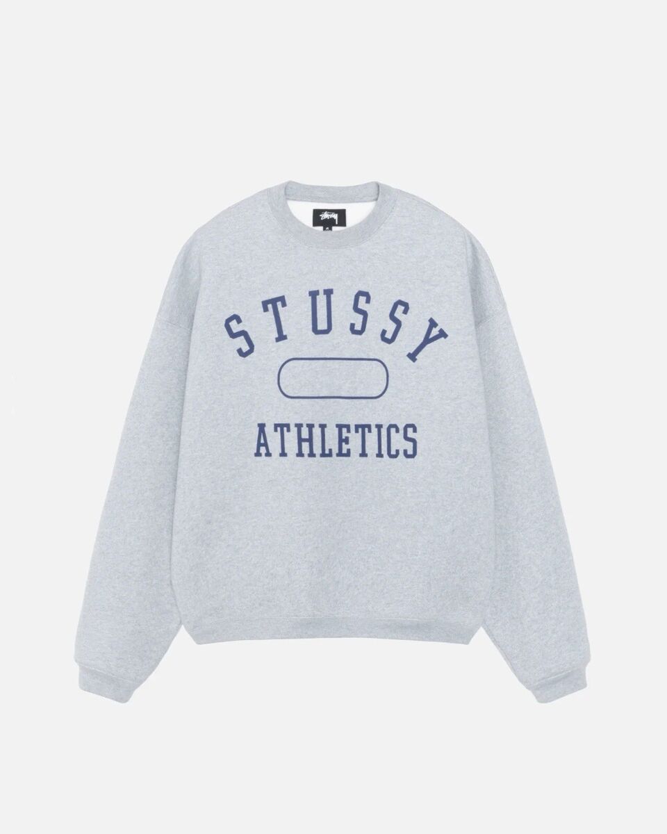 STÜSSY ATHLETICS CREW In GREY HEATHER Size S New | eBay STÜSSY ATHLETICS CREW In GREY HEATHER Size S New | eBay