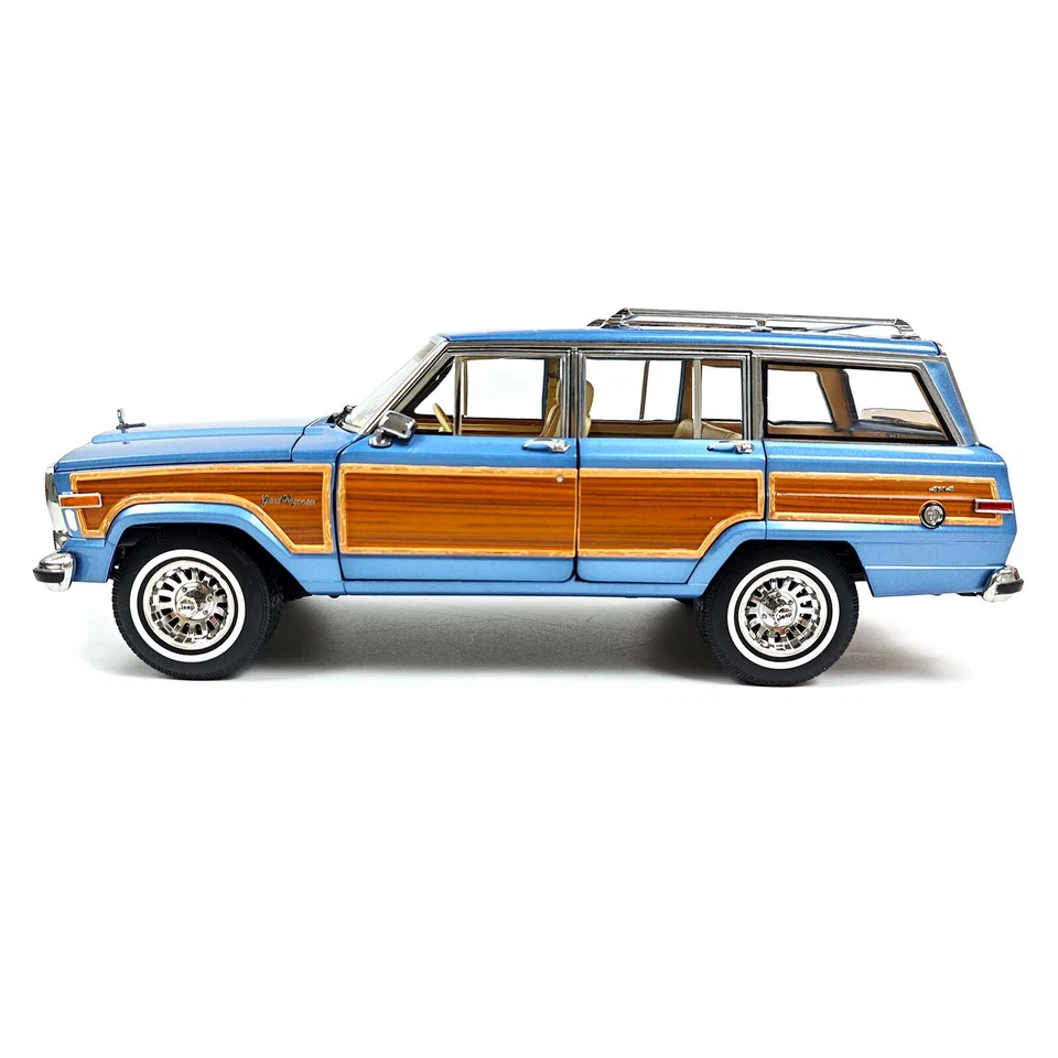 Jeep Grand Wagoneer 1991 escala 1/18 modelos DD azul metálico diecast modelo coche Foto 2 de 4
