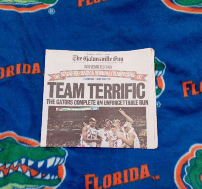 2007 UF Florida Gators Basketball National Championship Newspaper Edition