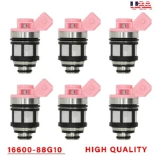 6PCS Fuel Injector For Nissan Pathfinder Quest D21 Pickup 3.0L 16600-88G10