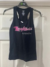 *BARGAIN* zumba black instructor racerback vest top shirt ladies Size 6 8, XS S
