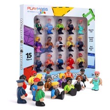 Playmags Magnetic Figures Community Set of 15 Pieces - 2 15 Pc, Assorted