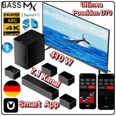 ULTIMEA Soundsystem TV Soundbar Subwoofer 7.1  3D App-Steuerung Bluetooth 410W