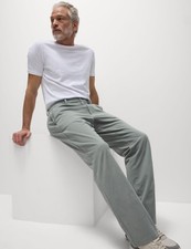 Marks & Spencer Mens Ash Grey Cotton Chino Trousers - M&S