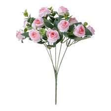 Ramo Artificial Ligero 30cm Rosas Eucalipto 36g Decoración Boda