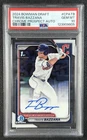 TRAVIS BAZZANA PSA 10 2024 BOWMAN CHROME DRAFT #CPA-TB 1ST PROSPECT AUTO 9805