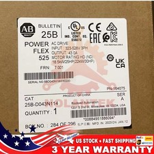 New Allen Bradley 25B-D043N114 AB 25BD043N114 PowerFlex 525 AC Drive US