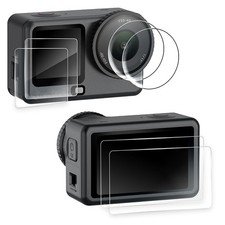2 Sets Lens Screen Protector for DJI Osmo Action 6 Tempered Glass Lens Protector