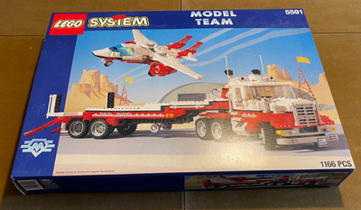 Lego 5591 Model Team Red Bird Semi Truck With Jet Original Box & Instructions
