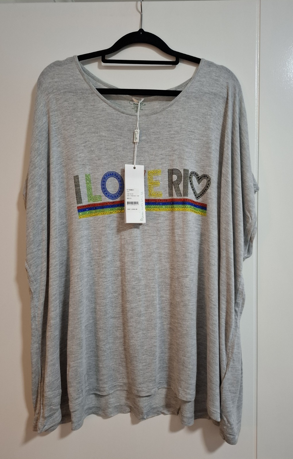 Camilla I HEART RIO Loose Fit Round Neck Tee Small RRP $149 image 2