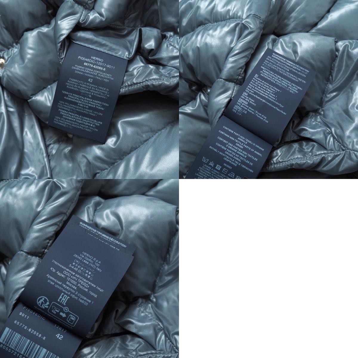 Herno Sofia Iconico Down Jacket Size 42 Cape Batt… - image 10