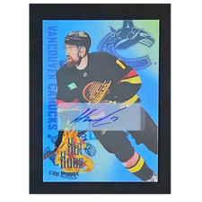 Upper Deck 2025-26 Flair Hockey Hot Hues Filip Hronek #29/32 Canucks Auto 80/99
