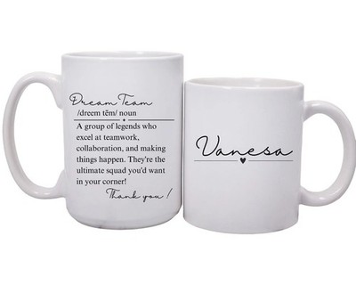 Custom Best Team Ever Mug 2025, Personalized A Truly Great Team Crossword Coffee