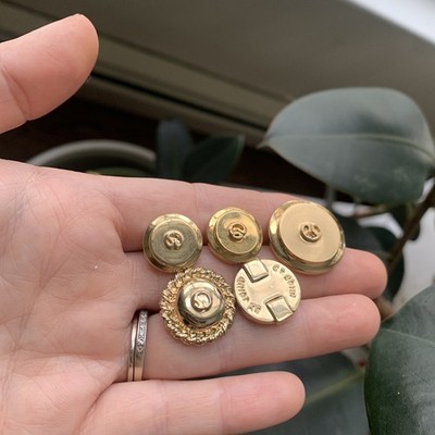 St. John Authentic 5 different Gold Buttons Replacement repair
