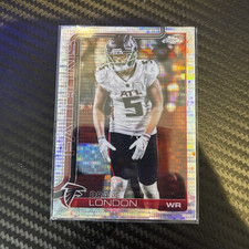 2025 Topps Chrome  Drake London #198 Atlanta Falcons NFL Football Card