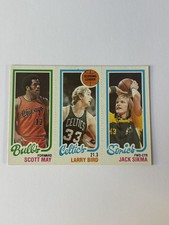 1980-81 Topps Larry Bird RC * Scott May * Jack Sikma #232 #30 #47 * Celtics HOF