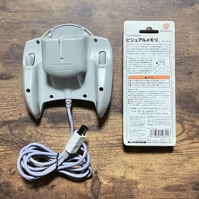 SEGA Dreamcast Home Console White HKT-3000 w/ Box + Visual Memory Working Japan