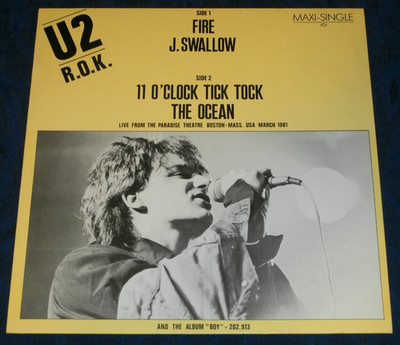 U2 - R.O.K. - 12'' - 1985 DEUTSCHLAND - Insel 600 417 - Feuer / 11 Uhr Tick Tock