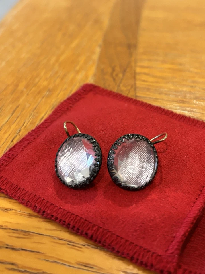 Серьги Larkspur & Hawk - розовый кварц на пуговицах Olivia - Изображение 4 из 4