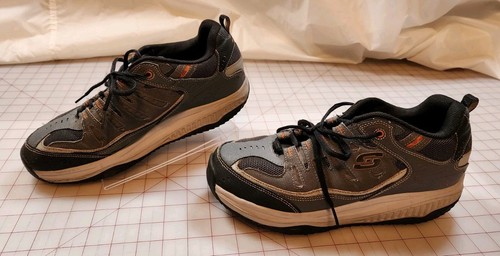 Skechers 57500 Black Leather Synthetic Men Size 10 Pre-owned - Picture 5 of 10