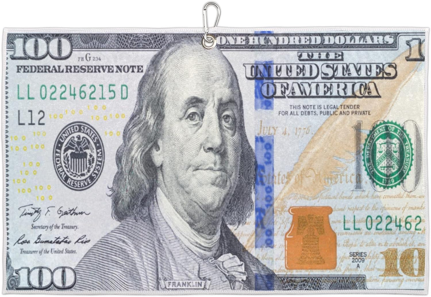 Towel For Men Women Money 100 Dollar Bill, Golf Towels For G