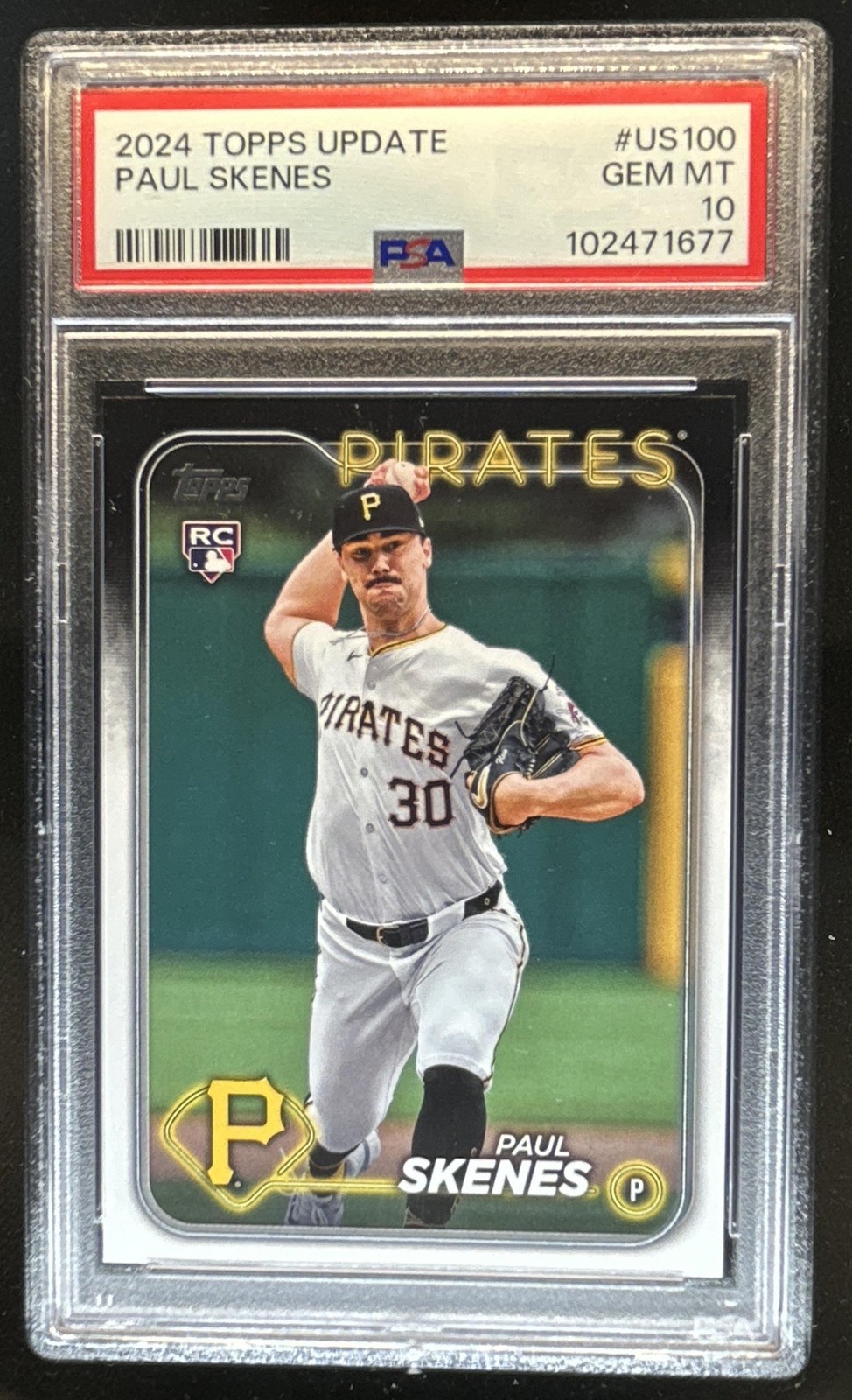 2024 Topps Update Paul Skenes RC Rookie #US100 Pirates PSA 10 GEM MINT