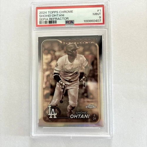 2024 Topps Chrome - Shohei Ohtani #1 Sepia Refractor PSA 9 MINT