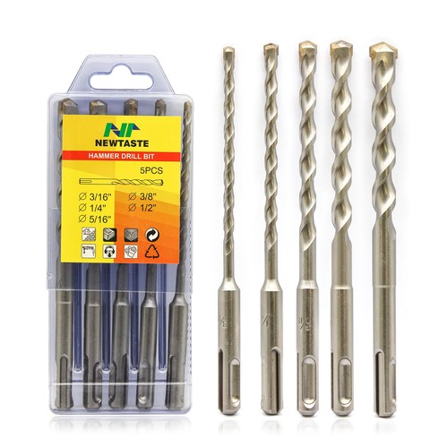 Free Shipping 5Pcs 5-12mm SDS PLUS 160mm Length Electric Hammer 4 Cutter Carbide Drill Bits For Concrete Wall Granite Masonry