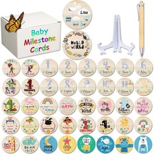 42 Designs First Year Milestones,Wooden Baby Holiday Milestone
