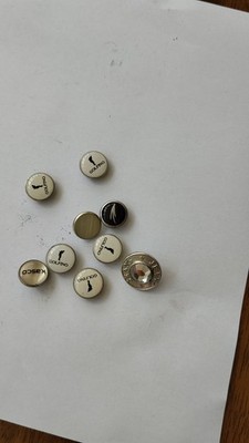 9 Stück Golf Ballmarker  verschiedene Ausführungen laut Fotos  gebraucht