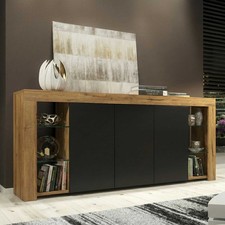 Sideboard TV Unit 164cm Oak Display Cabinet TV Stand Living Room Storage