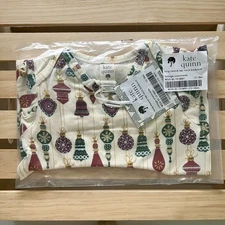 NIB Kate Quinn 12-18m Long Sleeve Lap Neck Bodysuit Vintage Ornaments Bamboo