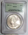 1881 S PCGS MS64 Morgan Silver Dollar $1 US Mint 1881-S MS-64 Great Luster! OGH
