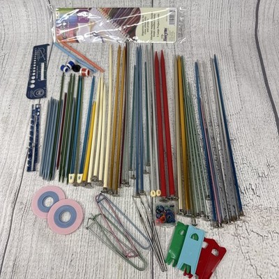 Vtg Boye Susan Bates Knitting Needles & Crochet Hooks & More - 80 pc Lot - Clean