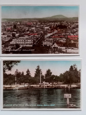 2 x Vintage Valentine's Small Photo/Snapshots ~ BALLARAT  Victoria~handcoloured