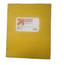 2 Pocket Plastic Folders Yellow Up Up Poly Portfolio Set Of 24 Pc