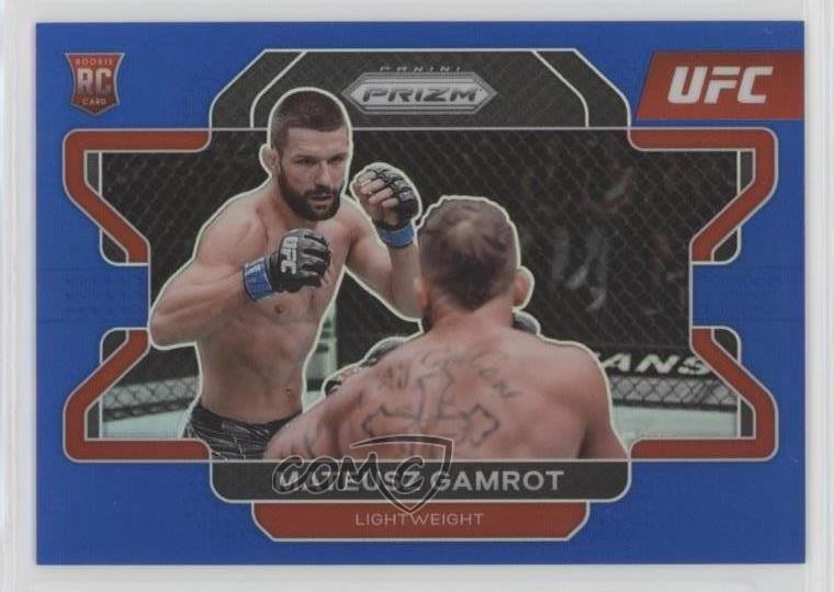 2022 Panini Prizm UFC Blue Prizm 114/199 Mateusz Gamrot #66 0q41