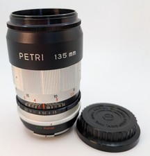 Petri Lens 135mm C.C Auto 1:3.5 No. 62848 Auto Manual Lens w/Original Petri Case