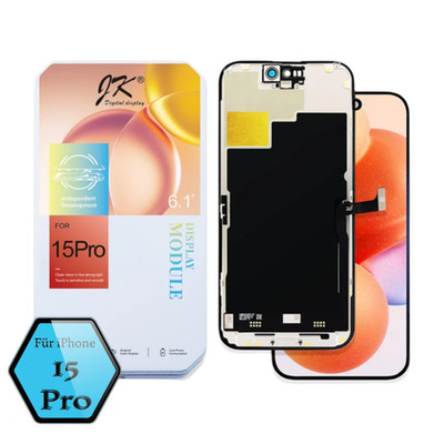 Original JK Incell Display für Apple iPhone 15 Pro LCD Touchscreen Schwarz